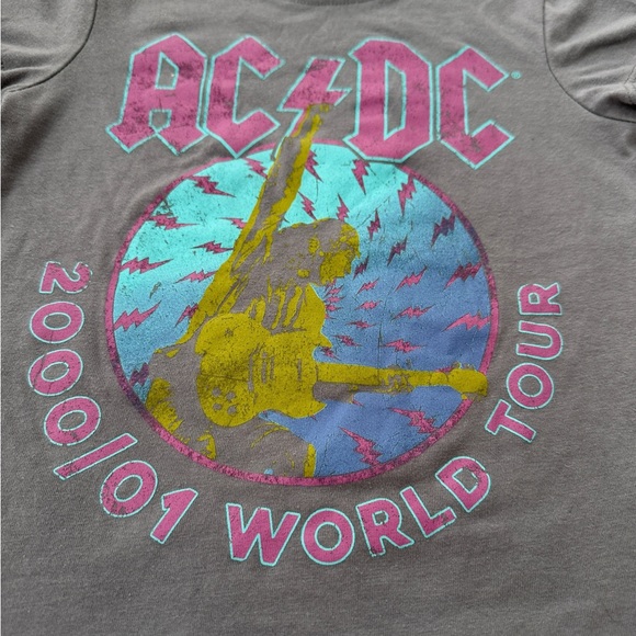 AC/DC Grey Kids Concert Band Short Sleeve Shirt size 7/8 - Picture 2 of 4